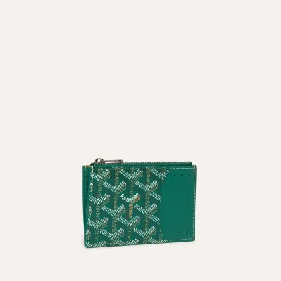 PORTE CARTES ZIPPE BOURBON Green
