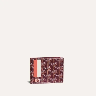 Insert Victoire Card Wallet Stripes and Initials