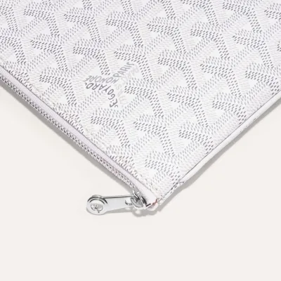 POCHETTE SENAT MM INITIALES ECO White