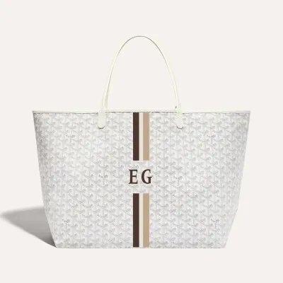 SAC SAINT LOUIS GM BANDES INITIALES White