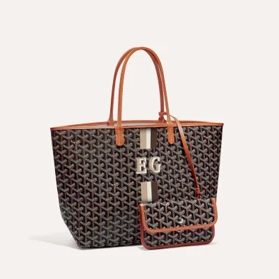 SAC SAINT LOUIS PM BANDES INITIALES Black & Tan