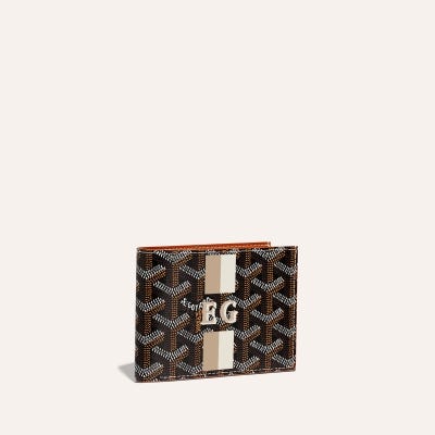Victoire Wallet Stripes and Initials