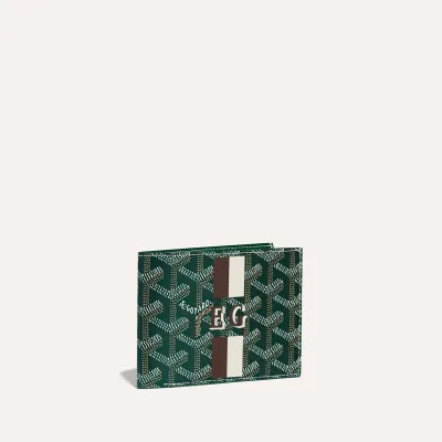 Victoire Wallet Stripes and Initials