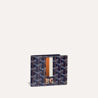Victoire Wallet Stripes and Initials